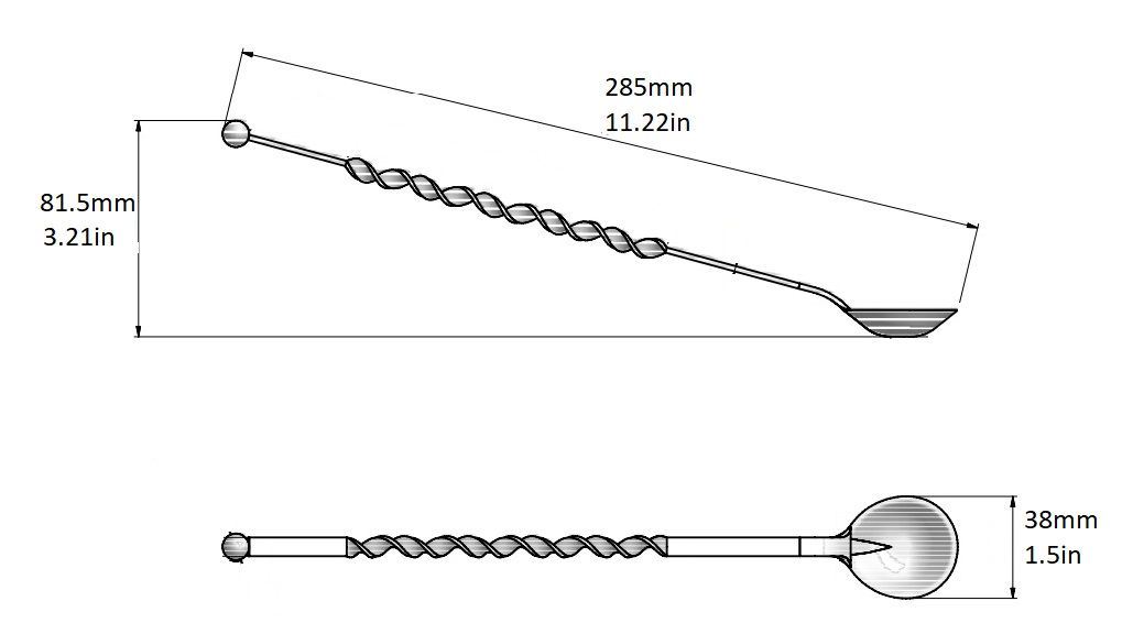rattleware Twist Spoon, 11.5" - Image 2
