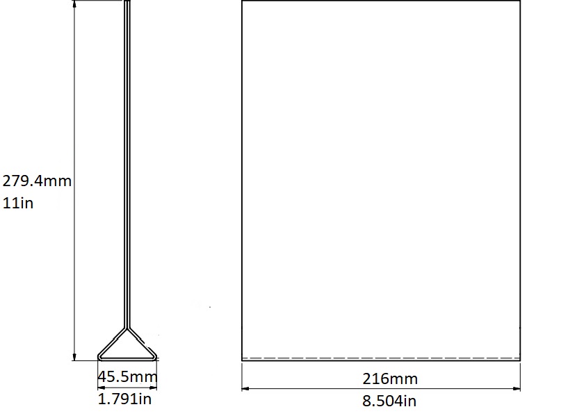 rattleware Sign Stand, Acrylic, 8.5"x11", 83204 - Image 2