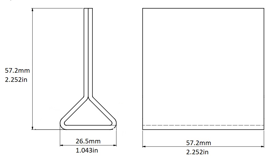 rattleware Sign Stand, Acrylic, 2.25"x2.25", 83201 - Image 2