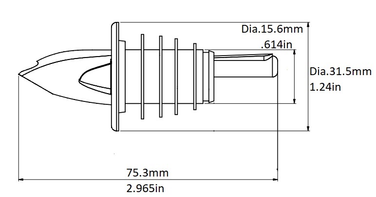 rattleware Pour Spouts, PC, Dozen, 26105 - Image 6