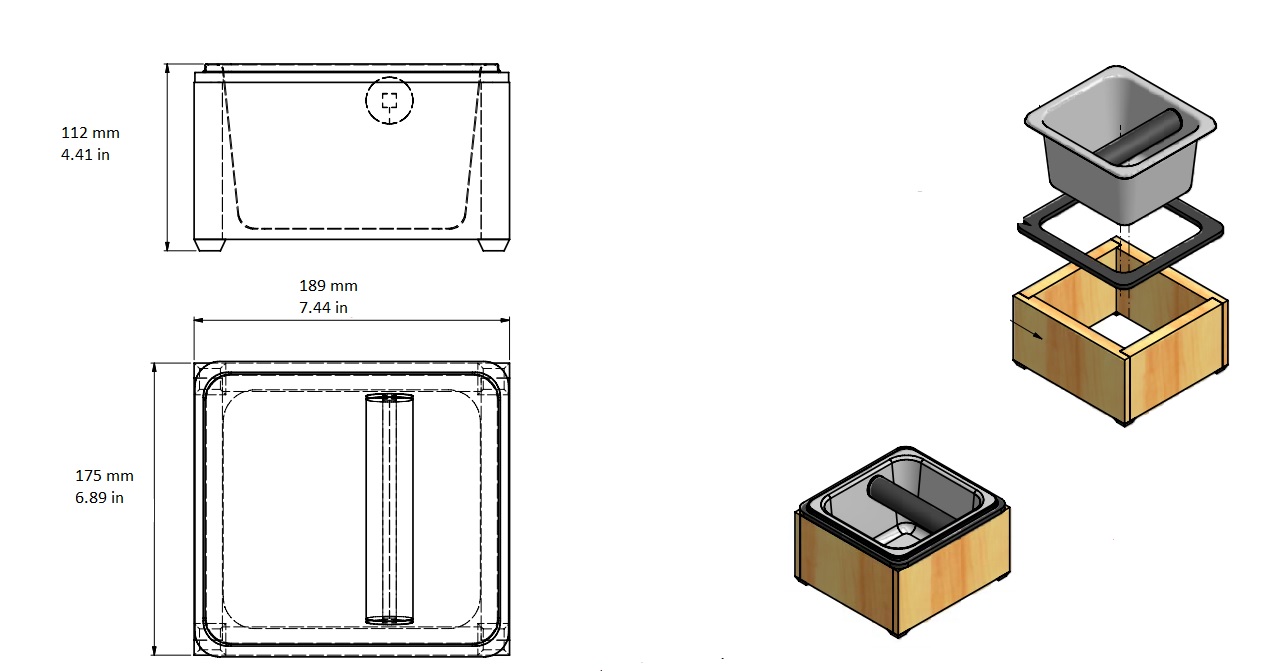 rattleware Basic Knock Box Set, Maple Holder - Image 2