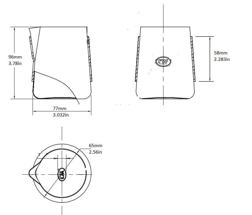 rattleware 12 oz Handle Free Macchiato Pitcher - Image 2