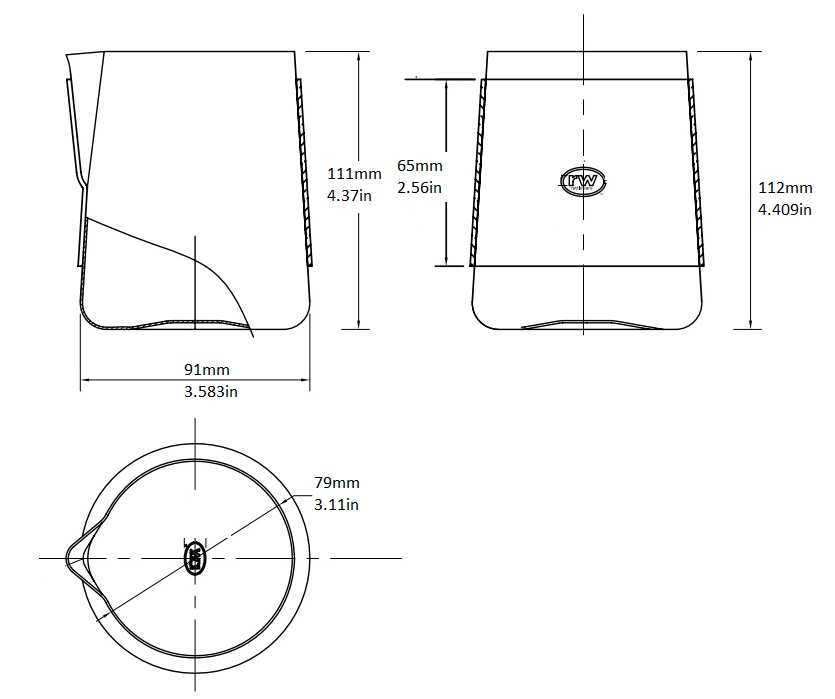 rattleware 20 oz Handle Free Latte Art Pitcher, 27220 - Image 2