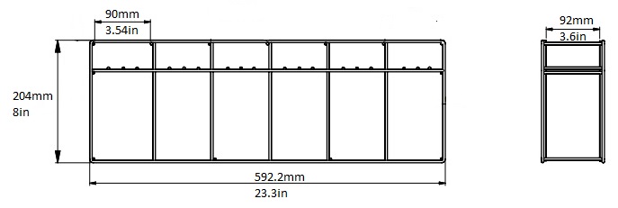rattleware 6 Bottle Rack Flat - 6" Riser Design - Organize Bottles - Image 5