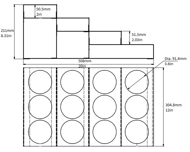 rattleware 12 Bottle Rack Brushed Stainless Steel - Image 2
