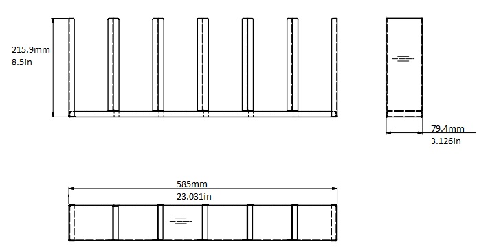 rattleware Lid/Cup Holder 6 Section Stainless Steel - RW075 - Image 3