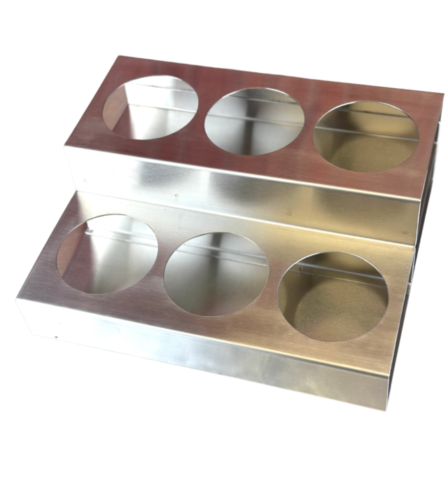 rattleware 6 Bottle Rack Brushed Stainless Steel