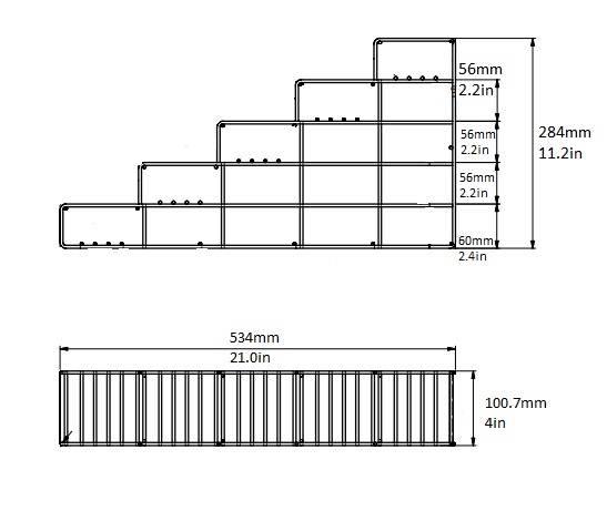 rattleware Wire 5 Bottle Rack 21"x4"x11" - Image 7