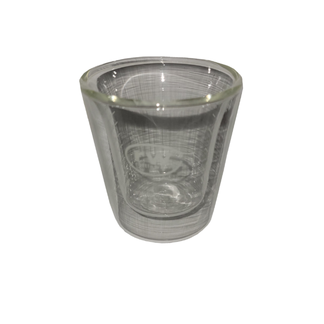 rattleware 3oz Double Wall Graduated Glass - 02169