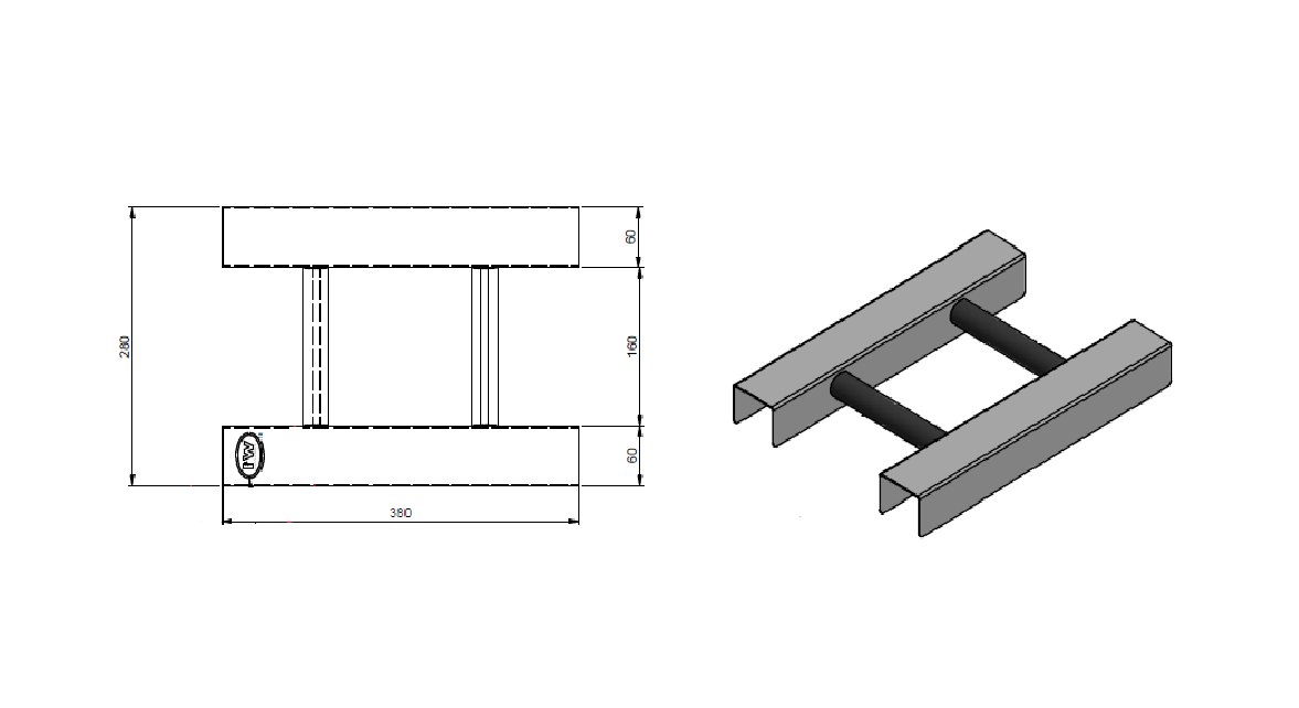 rattleware Knock Chute Made for Slim Jim Garbage Can Double Sided Stainless Steel - Image 3