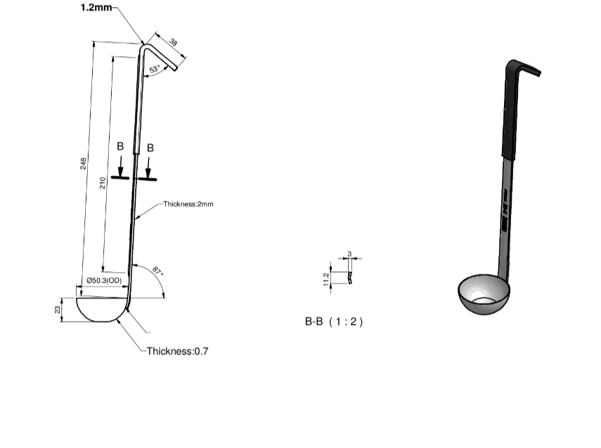 rattleware Ladle, 1 oz, Stainless Steel - Image 2