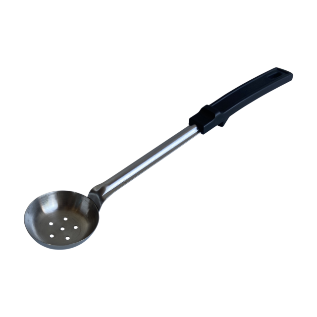 rattleware 1 oz Spoon Ladle Perforated with Black Handle