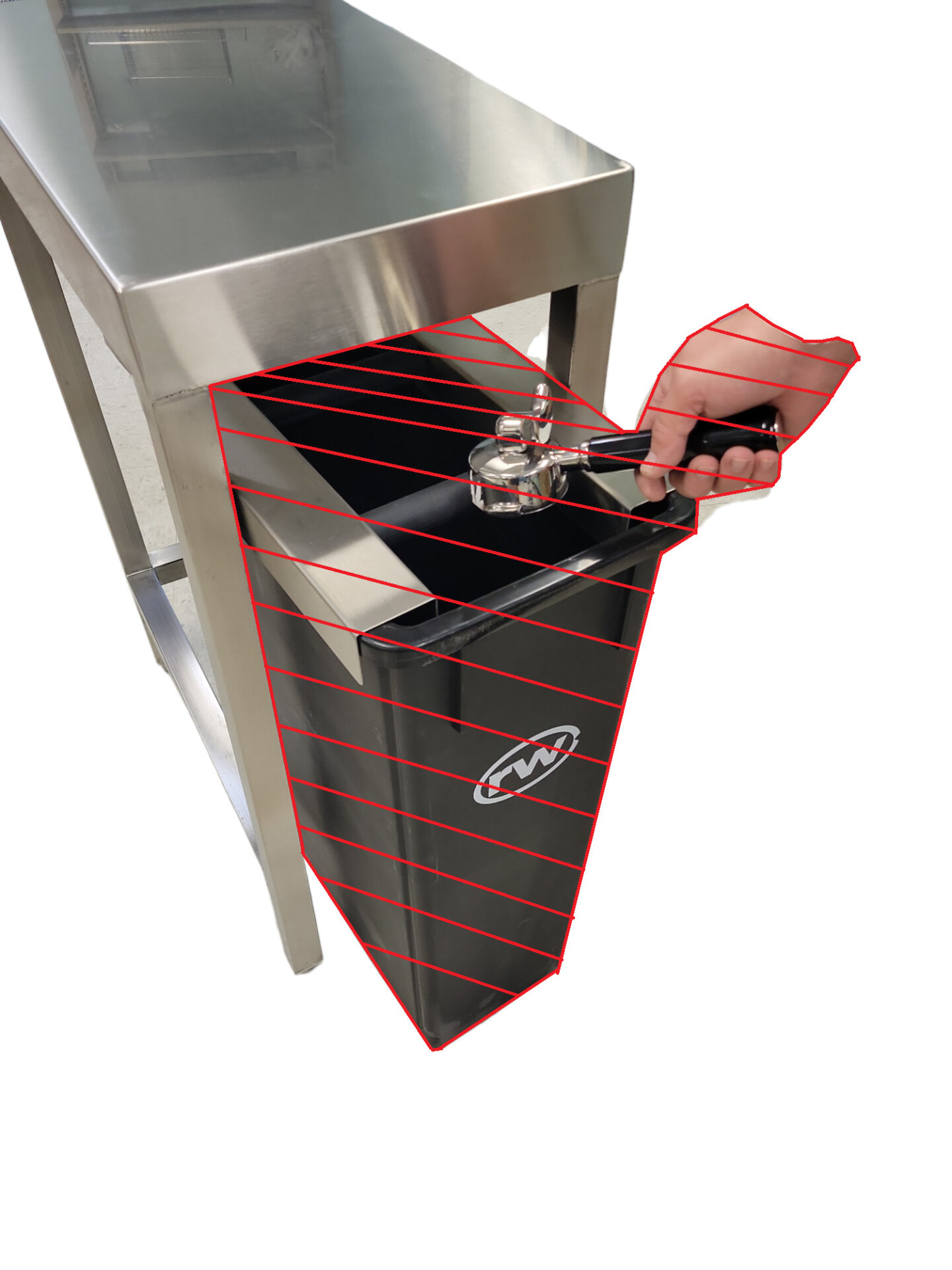 rattleware Accessory Table for Slender Trash Can - Image 2