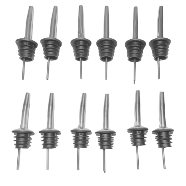 rattleware Stainless Steel Pour Spouts, Set of 12 - Precision Pouring Essential