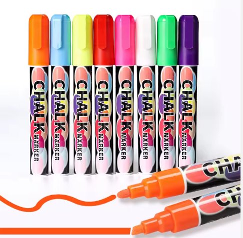 5.5" Colored Liquid Chalk Markers, set of 12