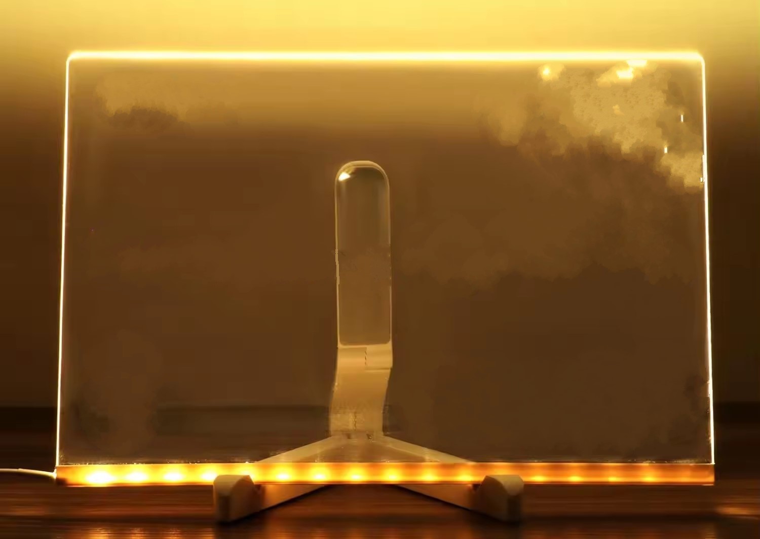 LED Acrylic Write On Board, 11.8"x7.9", with Stand