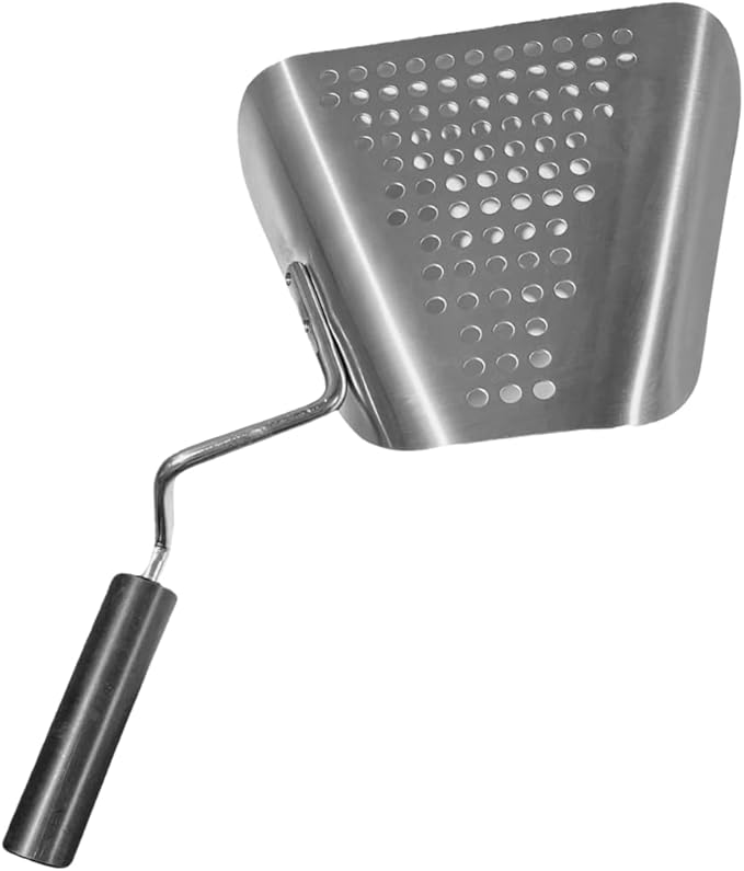 Scoop, Stainless Steel, for Popcorn, Right Hand, Black Handle - Image 3