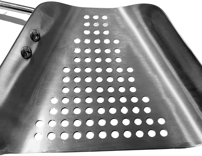 Scoop, Stainless Steel, for Popcorn, Right Hand, Black Handle - Image 4