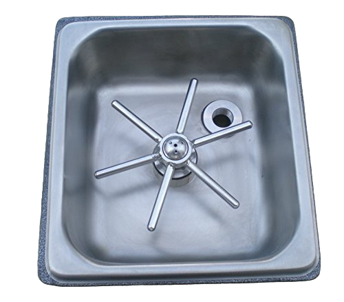 Pitcher Rinser, Stainless Steel, 1/6 Sink, with Drain