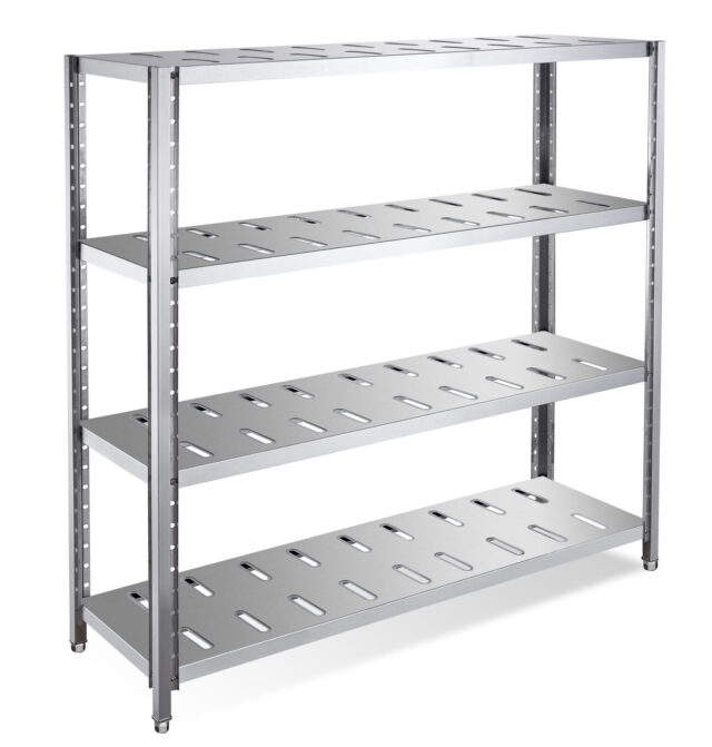 Quality Industries Economy Shelves, Stainless Steel, Adjustable, 58" x 19"x 59"