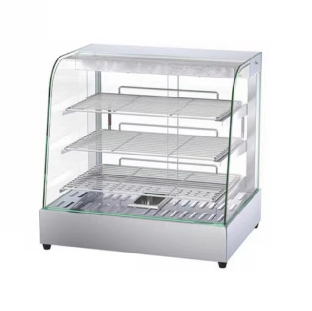 Quality Industries 26" Heated Display Case - Stainless Steel & Glass, 120V, 1500W