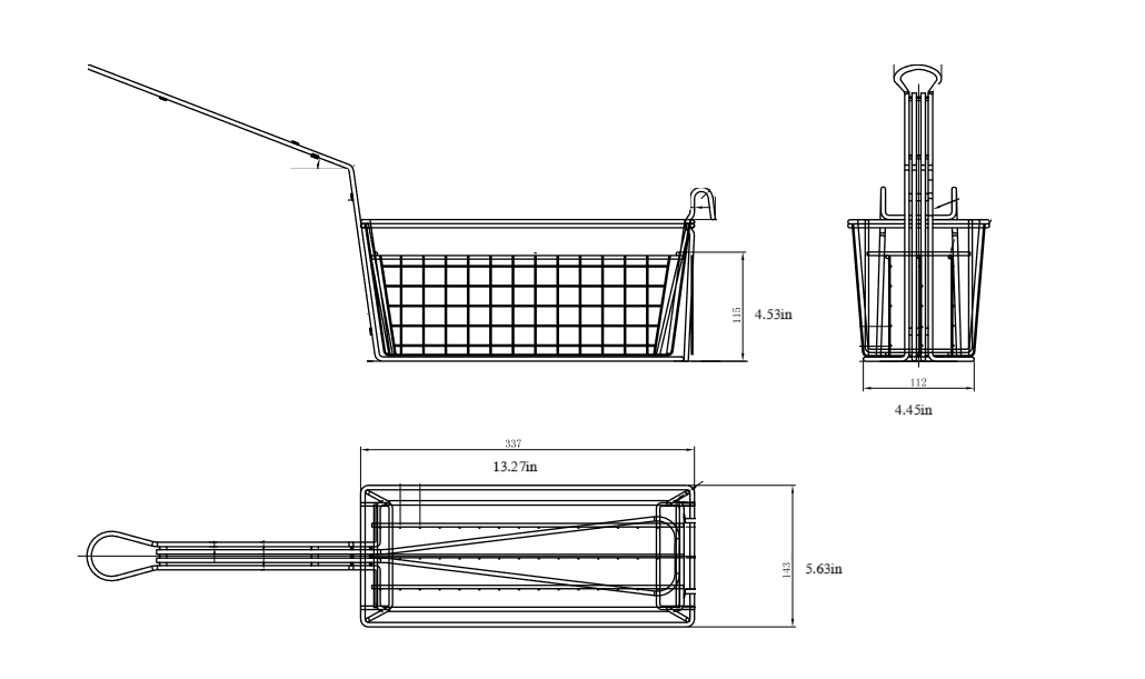 Quality Industries Fry Basket, Stainless Steel, for Nuggets, 337x143x143 (mm) - Image 2