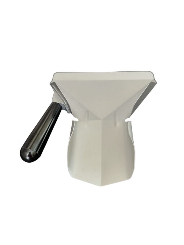 Quality Industries French Fry Scoop, Aluminum, Left Hand, Black Handle