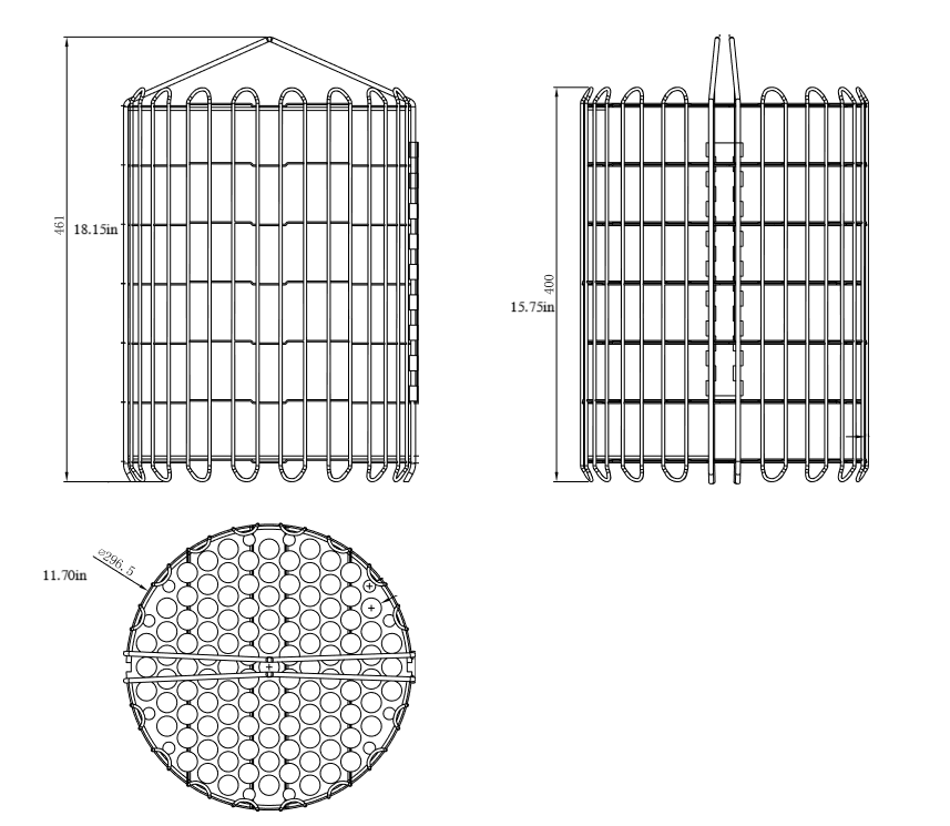 Quality Industries Fry Basket, Stainless Steel, Clamshell, 6HD, 11.7" Diameter, 15.75" Height - Image 3