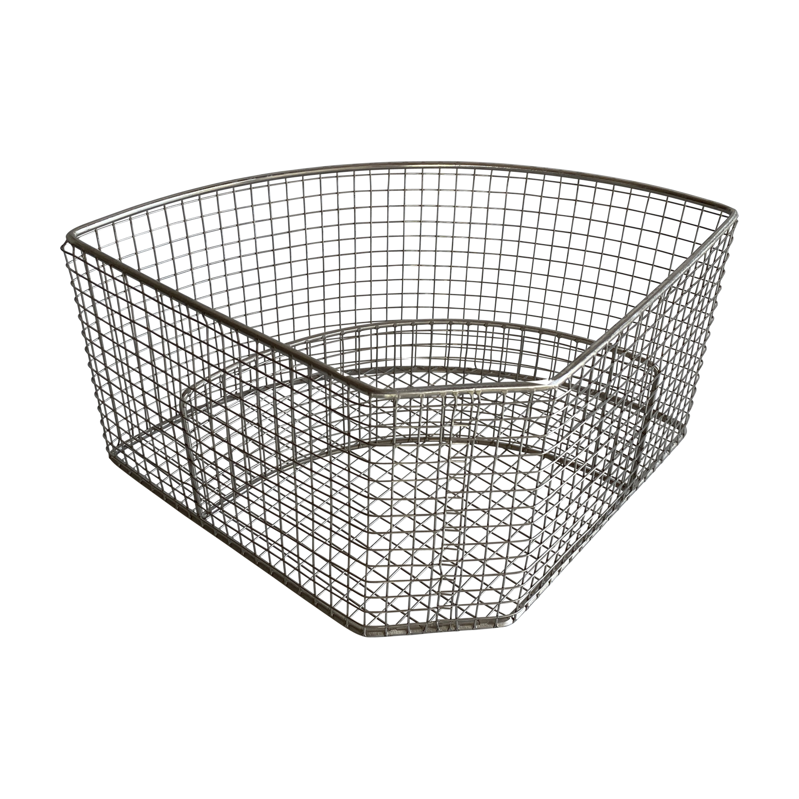 Quality Industries Parts Washing Basket, Quarter Round, Stainless Steel, 223mm Radius, 132mm Height