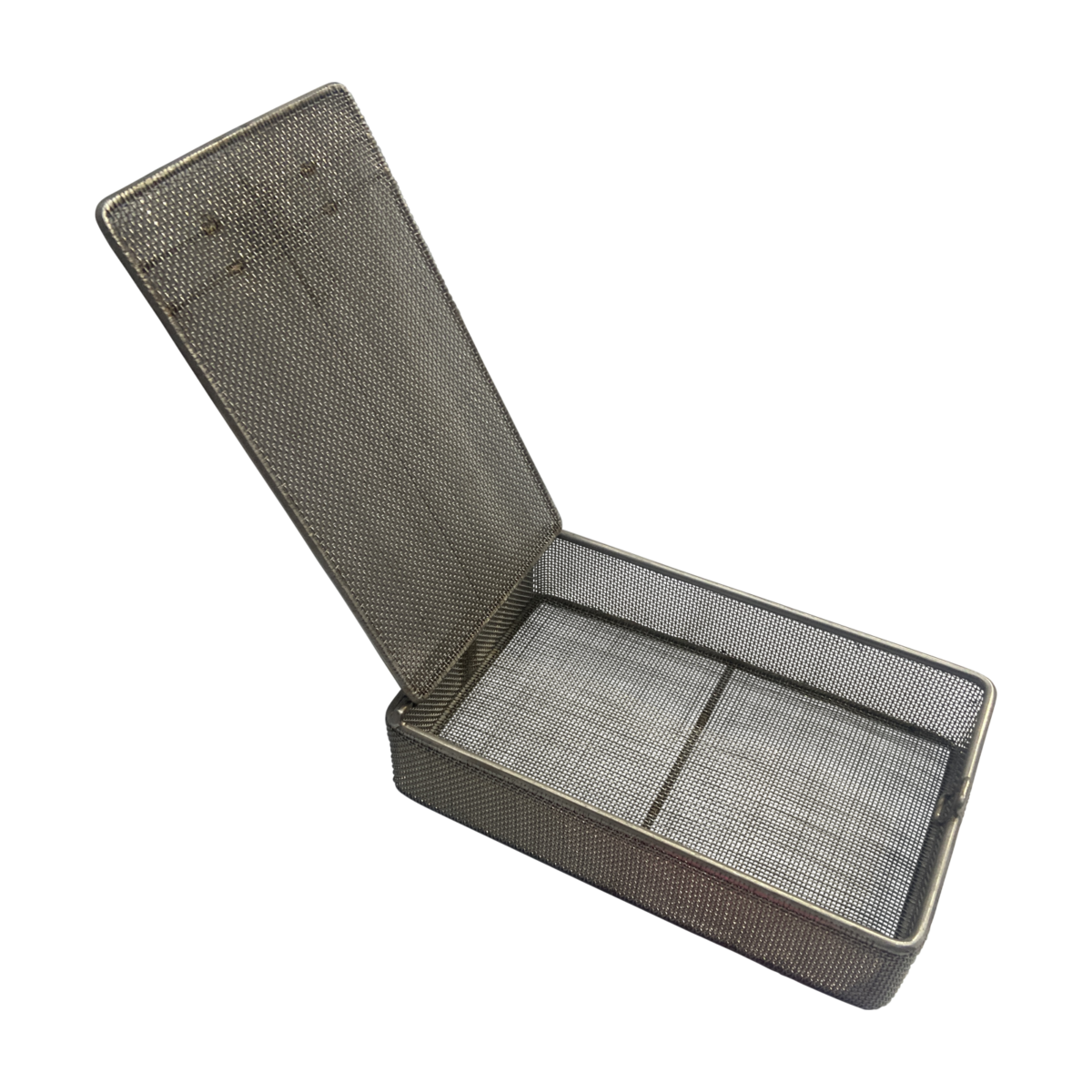 Quality Industries Parts Washing Basket, Stainless Steel, Fine Mesh, Bolt Latch, 8.9"x5.9"x2" - Image 2