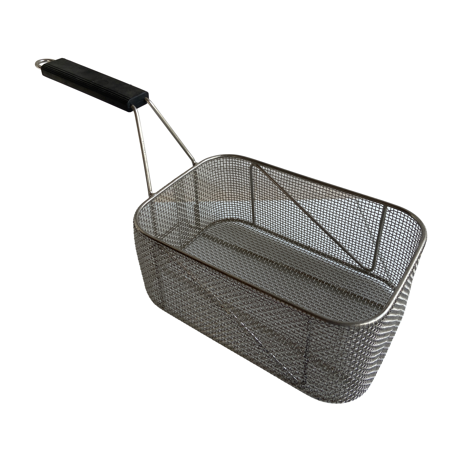 Quality Industries Fry Basket, Stainless Steel, Rounded Corners, 11.6"x7.9"x4.9"