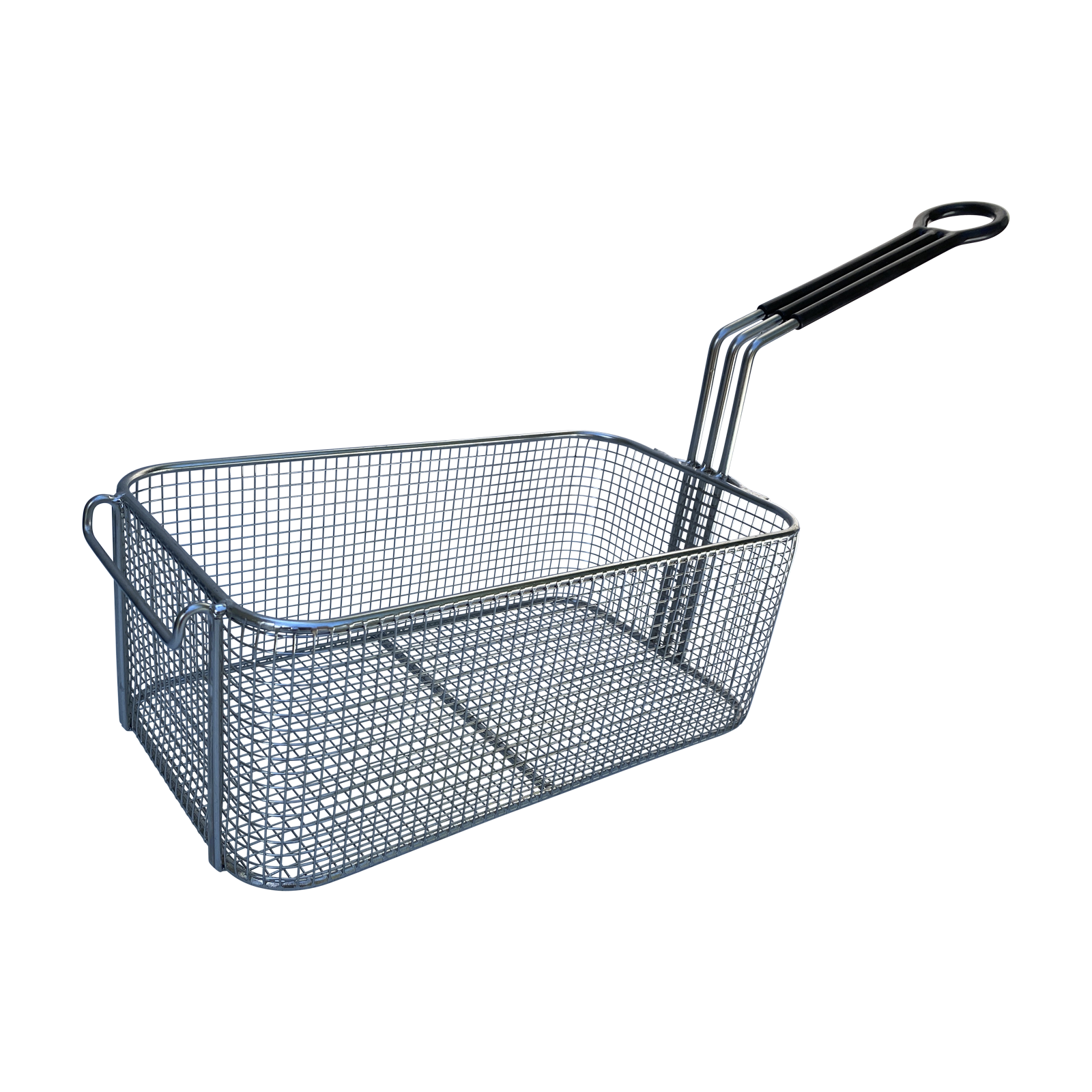 Quality Industries Fry Basket, Stainless Steel, Electropolished, Rounded Corners, 12.2"x6.7"x4.7"