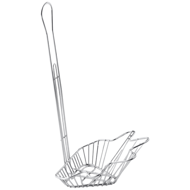 Quality Industries Basket, Fryer for Taco Salad Bowl Shell, 6.8" x 4.6" x 4.7" Basket Size, Stainless Steel