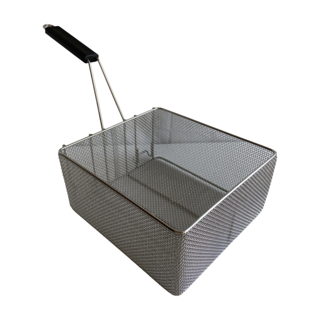 Quality Industries Pasta Basket, Stainless Steel, Black Handle, 320x300x160 (mm)