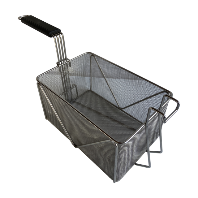 Quality Industries Pasta Basket, Stainless Steel, Black Handle, 295x200x155 (mm)