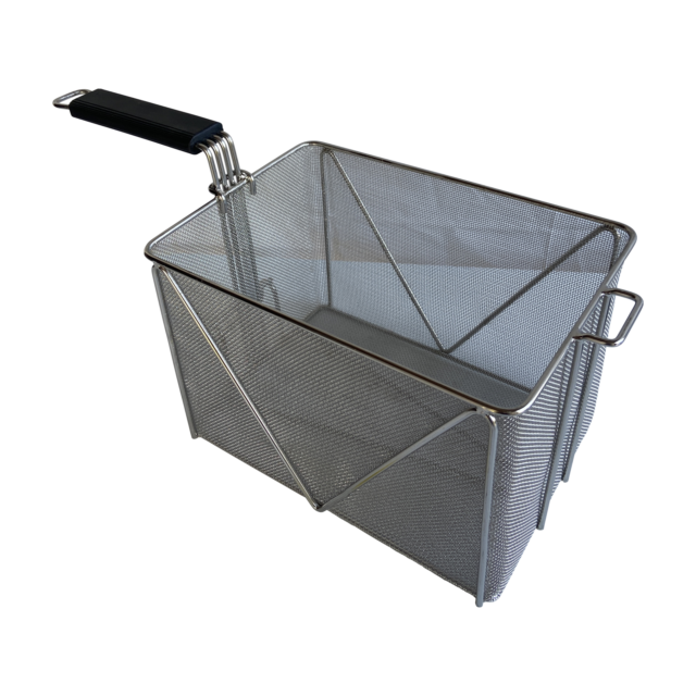 Quality Industries Pasta Basket, Stainless Steel, Black Handle, 300x210x195 (mm)