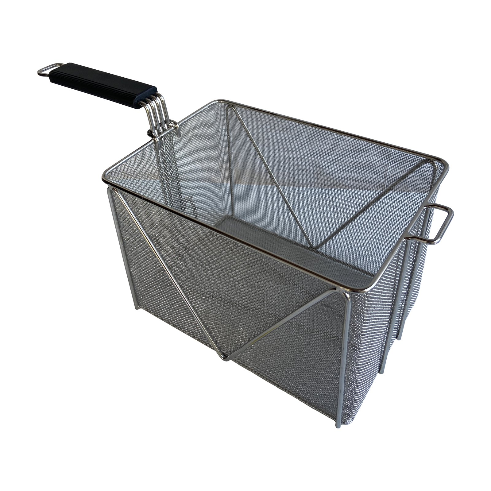 Quality Industries Pasta Basket, Stainless Steel, Black Handle, 300x210x195 (mm)