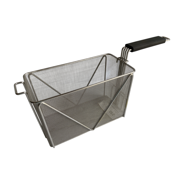 Quality Industries Pasta Basket, Stainless Steel, Black Handle, 300x150x195 (mm)