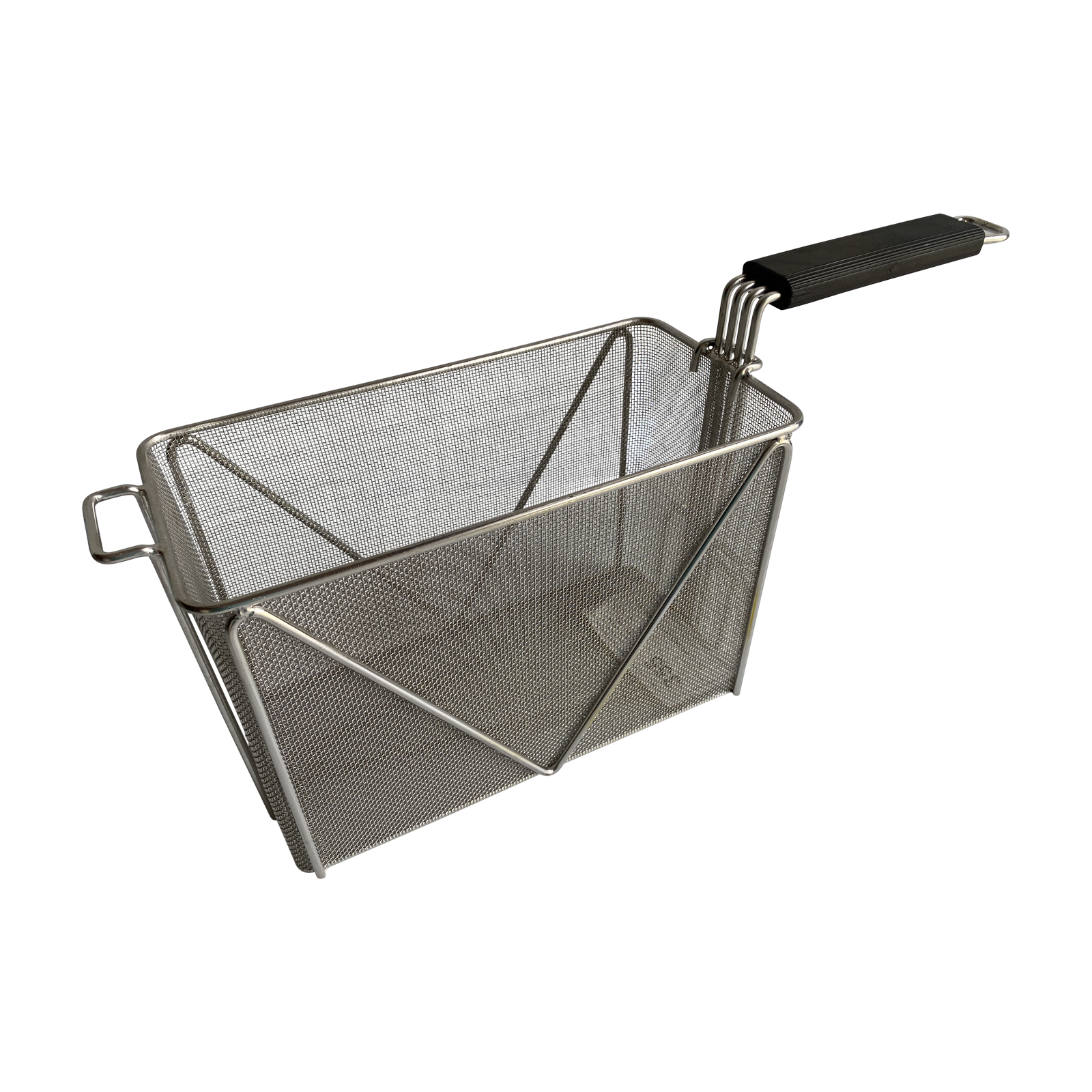 Quality Industries Pasta Basket, Stainless Steel, Black Handle, 300x150x195 (mm)