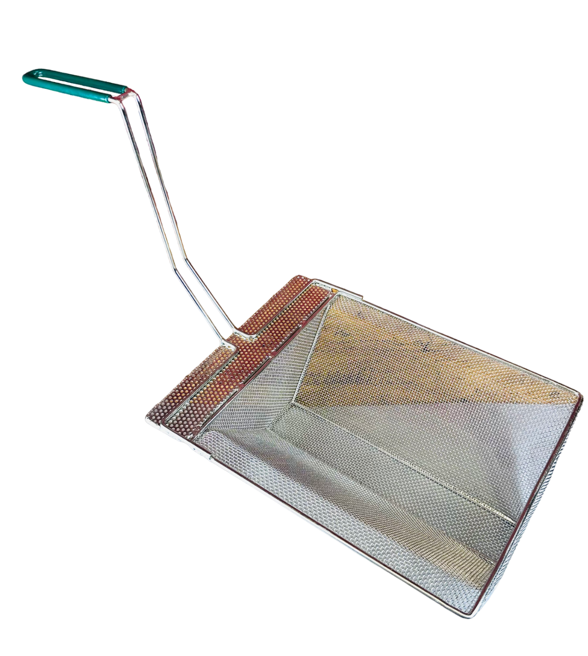 Quality Industries Sediment Tray, Gas Fryer, 10.5" x 11.4", Green Handle