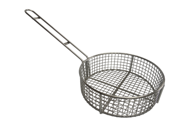 Quality Industries Fry Basket, Stainless Steel, Round, 254mm Diameter, 79mm Height