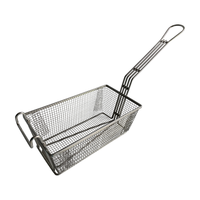 Quality Industries Fry Basket, Stainless Steel,11" x 5.7" x 4.1"