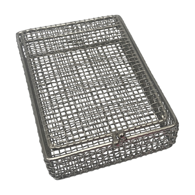 Parts Washing Basket, Stainless Steel, Ball Clasp, 5.35 x 3.74 x 1.3 Inches