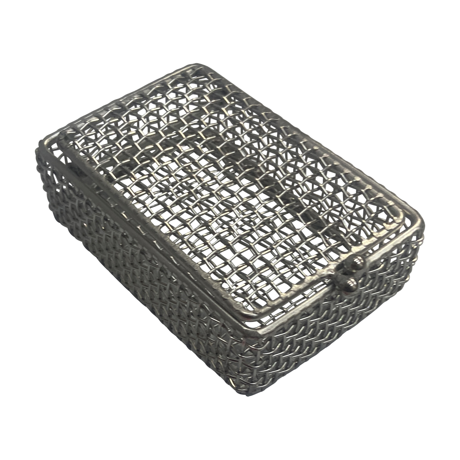 Quality Industries Mini Parts Washing Basket, Stainless Steel, Ball Clasp, 100x70x33 (mm)