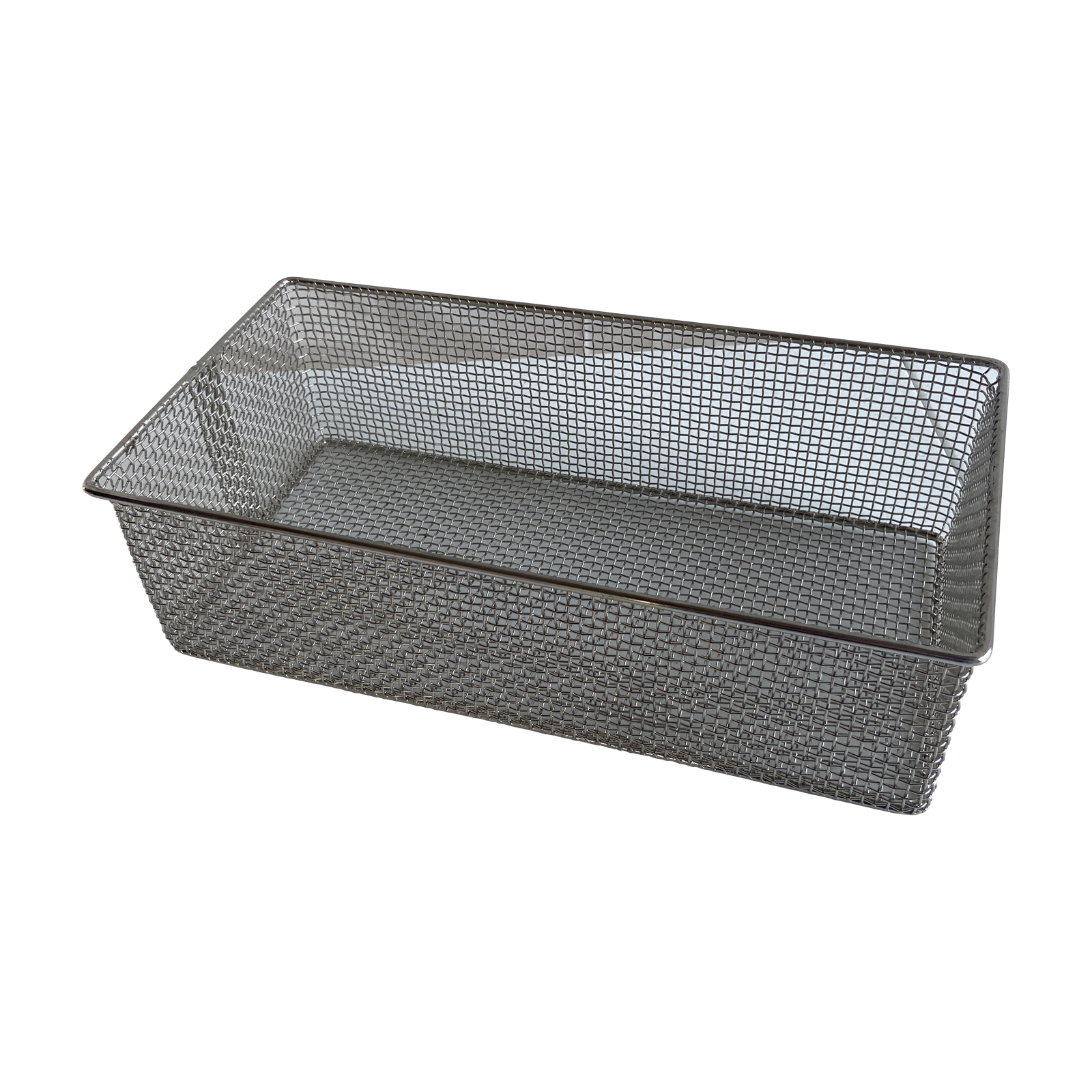 Quality Industries Parts Washing Basket, Stainless Steel, for Ultrasonic Cleaner, No Lid, No Handles, 305x152x89 (mm)