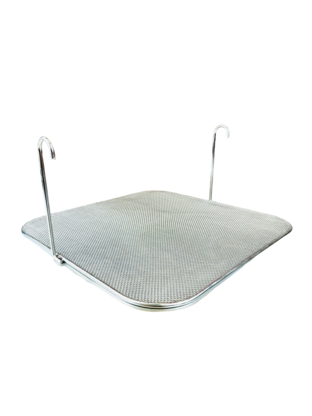 Quality Industries Stainless Steel Sediment Tray, 13.5" x 13.5"  Flat Screen, Two Handle