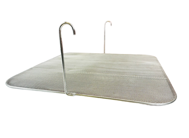 Quality Industries Stainless Steel Sediment Tray, 17.3" x 17.3" Screen, Two Handle