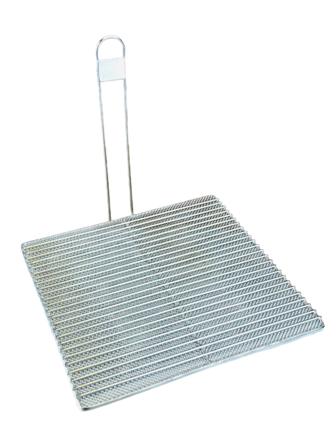 Quality Industries Stainless Steel Sediment Tray, 330mmx330mm Flat Bottom Grid, One Handle