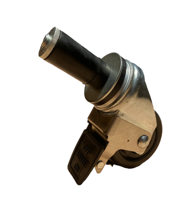 Quality Industries Caster 3-Inch Stem Swivel with Brake Black