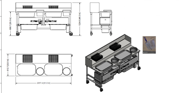 Quality Industries 81" x 32" Table with QI Sifter, 220V